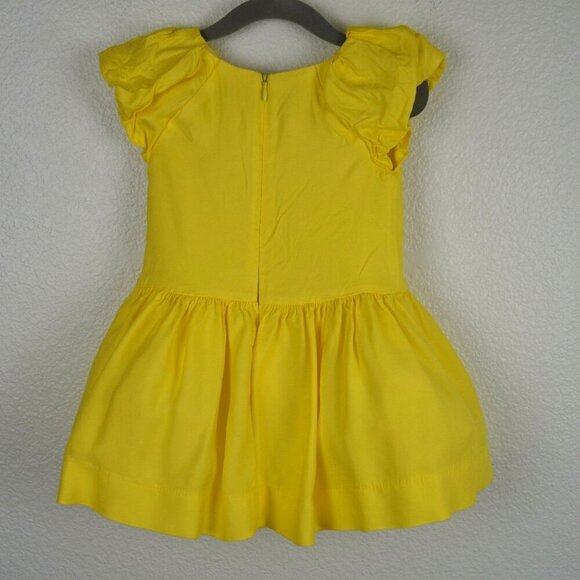 Mayoral Yellow Flutter Sleeve Bow Dress Baby Toddler Girl Special Occasion‎ 2T - Picture 3 of 6